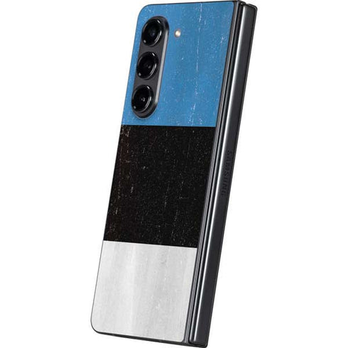 Estonia Flag Distressed Galaxy Z Fold5 5G Skin